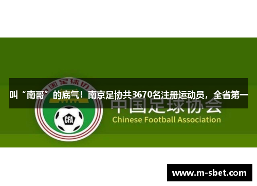 叫“南哥”的底气！南京足协共3670名注册运动员，全省第一